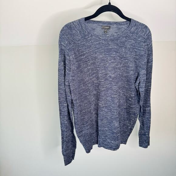 J. Crew Blue and White Long Sleeve T-Shirt Lightweight Pullover - Picture 1 of 7